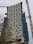 908538 Gezicht op de bouw van het wooncomplex Wonderwoods op het terrein van de Koninklijke Jaarbeurs, vanaf het ...